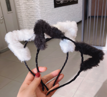 Korea Cute Cat Ear Hair Band Wash Face Headband Simple Press Hair Clip Headwear-Fetar