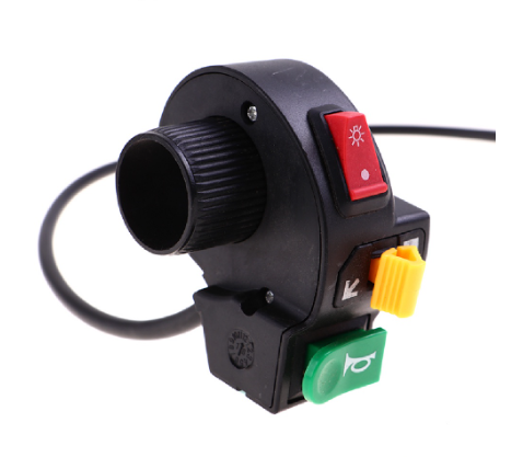 3 in1 Motorcycle Switch Electric Bike Scooter ATV Quad Light Turn Signal Horn ON