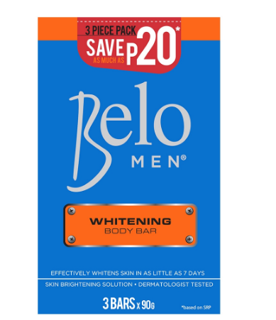 Belo Men Whitening Body Bar 90g 3pcs