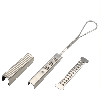 Stainless Fiber Optic Drop P Clamp Suspension Wire Clamp Tensioner Fiber Optic Cable