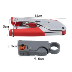 Multi Compression Coaxial Cable Crimping Tool Connectors Coax Crimper Coaxial Cable Stripper