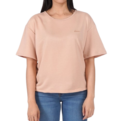 Bobson Japanese Ladies Basic Round Neck T shirt For Women Trendy Oversized Shirt 146178-U (Beige)