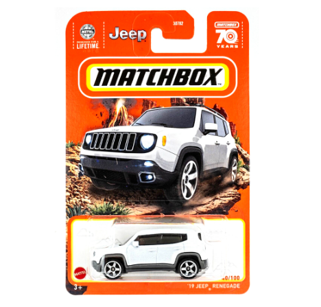 Matchbox Basic Die-Cast Vehicles - 2019 Jeep Renegade Collector Toy Car for Adult and Kids