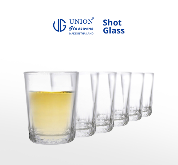 UNION GLASS Clear Glass Shot Glass 55ml | 2oz [Set of 6]