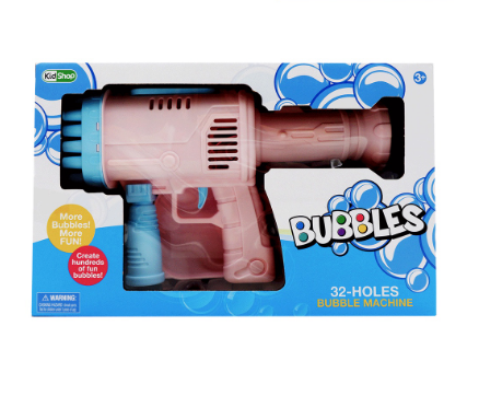 KidShop Pink Bubble Machine 32 Holes