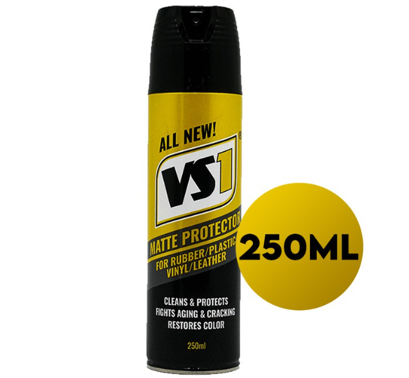 VS1 Protector Original Spray Matte 250ml for Rubber, Plastic,Vinyl and Leather