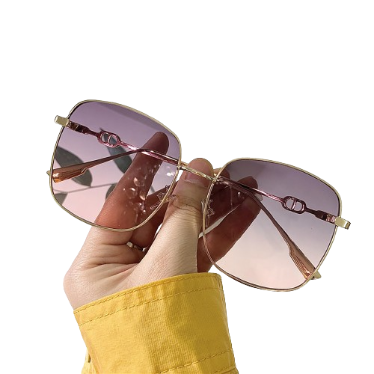 Lovito Women Casual Plain Colorblock Sunglasses LFA06159 (Multi-Color/Black)