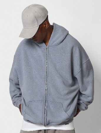 SUMWON Zip Through Oversized Fit Hoodie
