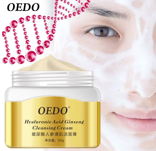 OEDO Hyaluronic Acid Ginseng Extract Face Cleanser Facial Scrub Cleansing Acne Treatment Blackhead Remover Pimples Pores Skin Care