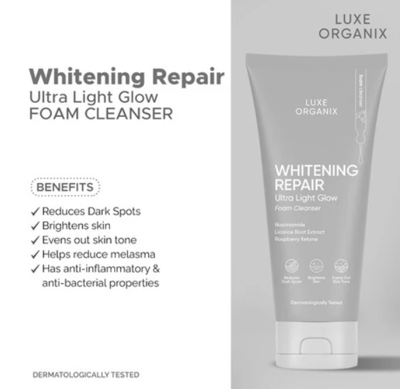 LUXE ORGANIX Whitening Repair Ultralight Glow Foam Cleanser 150g