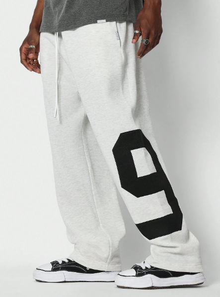 SUMWON Drop Crotch Jogger With Number Print