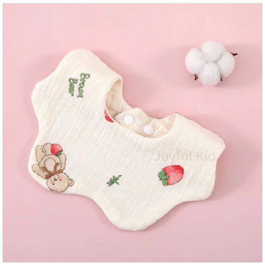 Baby Saliva Towel Cotton Wrinkled Cloth Petal Bib Absorbent Baby Saliva Pocket Infant Anti-Vomiting Milk Towel Pinny B9