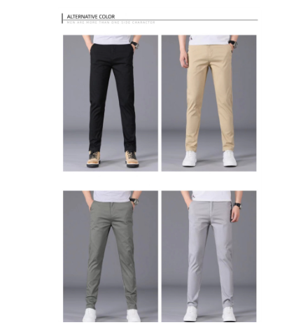 High Waist Straight men's fashion casual pants