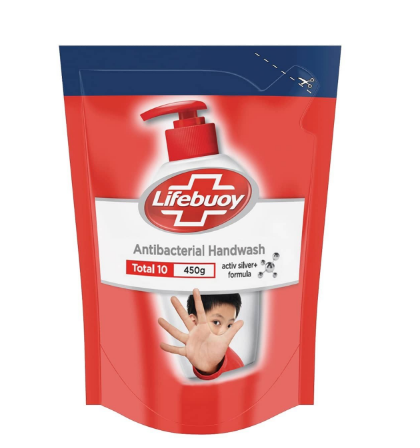 Lifebuoy Antibacterial Hand Wash Total 10 450ml Refill