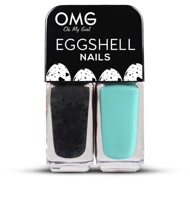 OMG Eggshell Nail Polish Blue Jay  5ml x 2