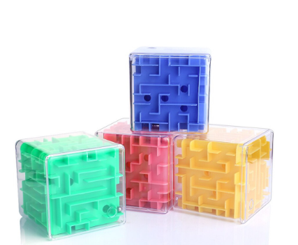 Mini Puzzle Children Early Education Toys Transparent 3d Beads Solid Maze Marble Intelligence Toys