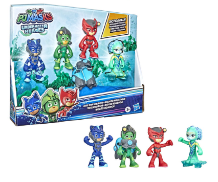 PJ Masks 4 Pack Underwater Heroes Dive Time Mission