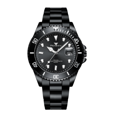 FNGEEN S925 Men's Quartz Watch ALL BLACK