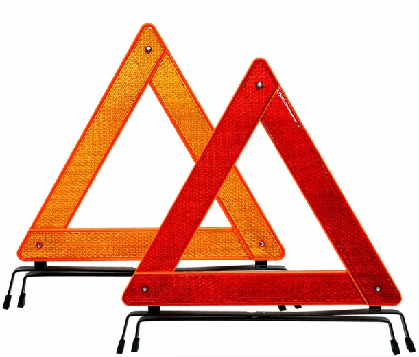 2pcs Deflector E1 Euro Mark Standard Early Warning Triangle DWT-117 Panel Width 50mm x 400mm
