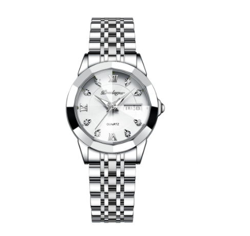 Binbond Original Luxury Stainless Steel Watch Ladies Waterproof Fashion Trend Ladies Quartz Watch F2