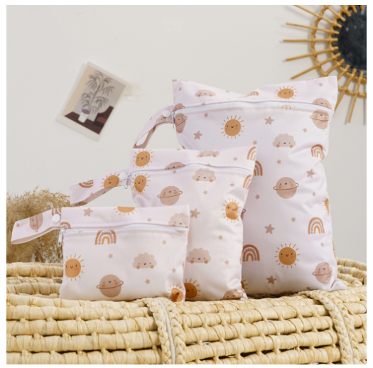 3Pcs Set Cloth Nappy Bags Wet Dry Bags Storage Organiser Waterproof Washable Reusable Large Bag For Diapers Nappy s5