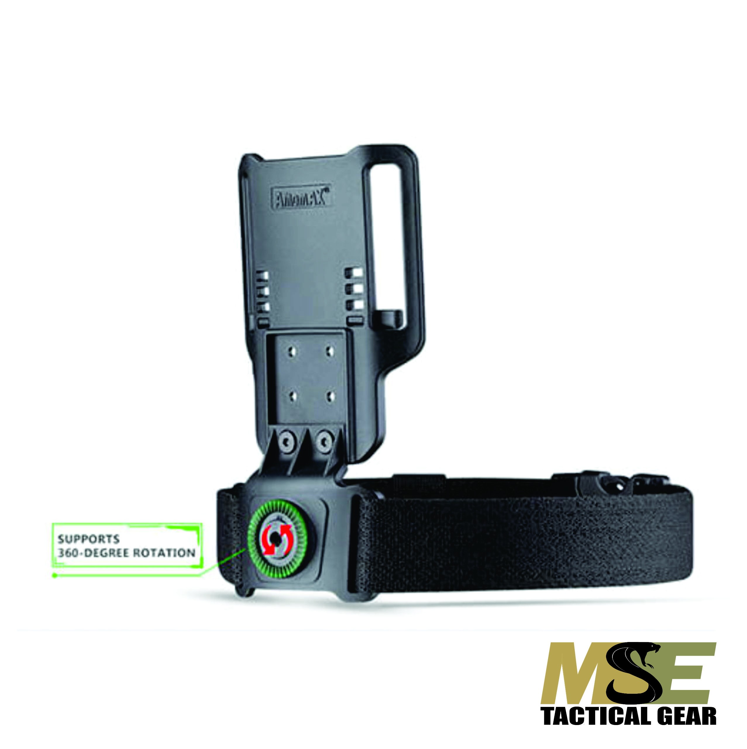 Holster, AMOMAX, Low Ride Duty Drop,for RIGHT and LEFT HANDED color BLACK