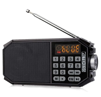 Retekess TR610 Portable FM Radio with Bluetooth Speaker