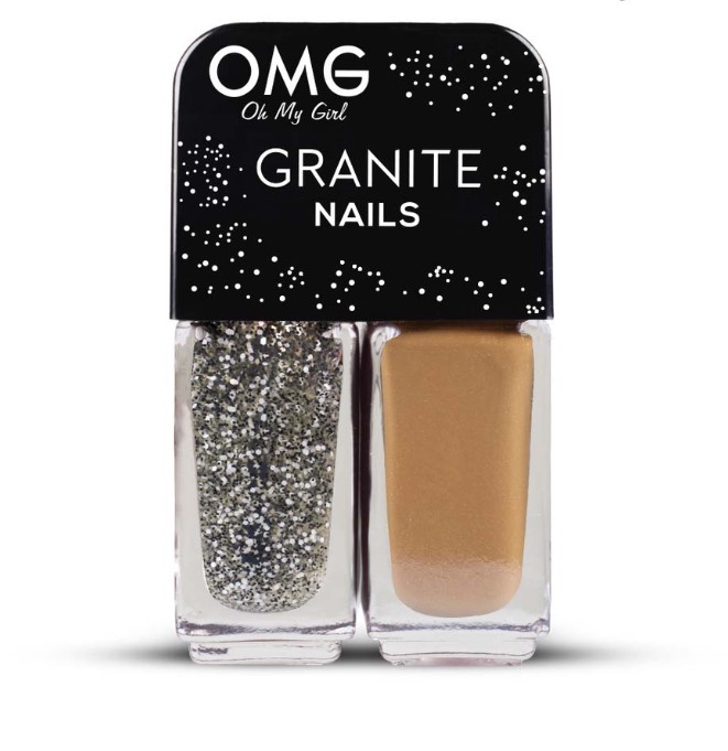 OMG Granite Nail Polish Bronzite 5ml x 2