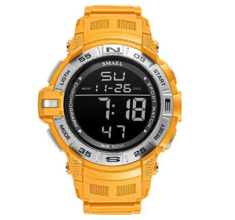Smael 1511 Fashion Sport Watch Men's Casual Waterproof Digital Wristwatch Week Display Date Military M02