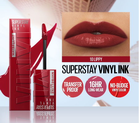 Maybelline Superstay Vinyl Ink Liquid Lipstick (Nude Shock, Long Lasting, Waterproof) Lippy