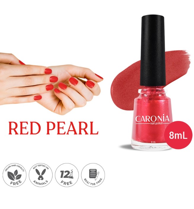 Caronia Nail Polish Red Pearl 8ml