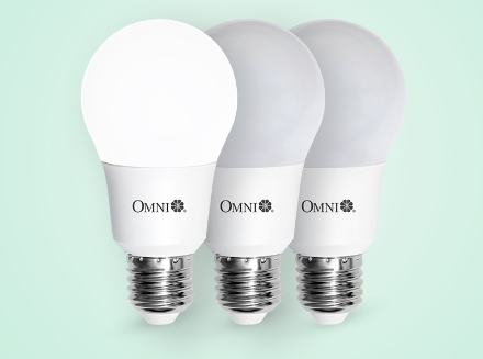 OMNI LED Lite A60 Bulb 9W Daylight 3 PCS. VALUE PACK - LLA60E27-9W-DL-3PK