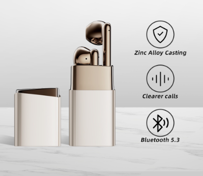 Rock Space Lipstick TWS Earphones Bluetooth 5.3 Wireless Earbuds Touch Control with Mic