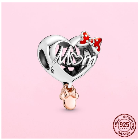 925 Sterling Silver Flamingo Leaf Rose Flower Charm CZ Luxury Pandora Pendant Fit Pandora Bracelet Necklace For Women DIY Making S21