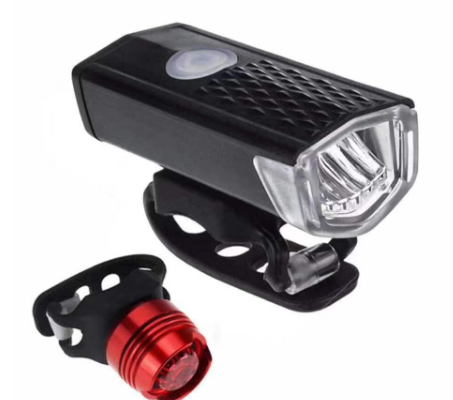 LEDSTAR 1Set Bicycle USB Charging Waterproof Headlight Taillight