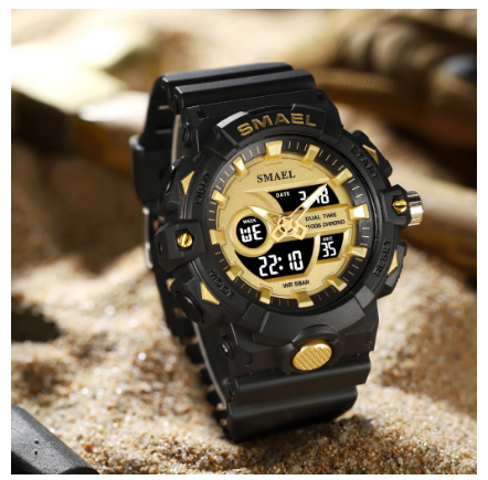 SMAEL Men's Quartz Shockproof Watch Outdoor Sports Multifunctional Military Wrist Watch Waterproof LED Alarm Stopwatch lmported m3