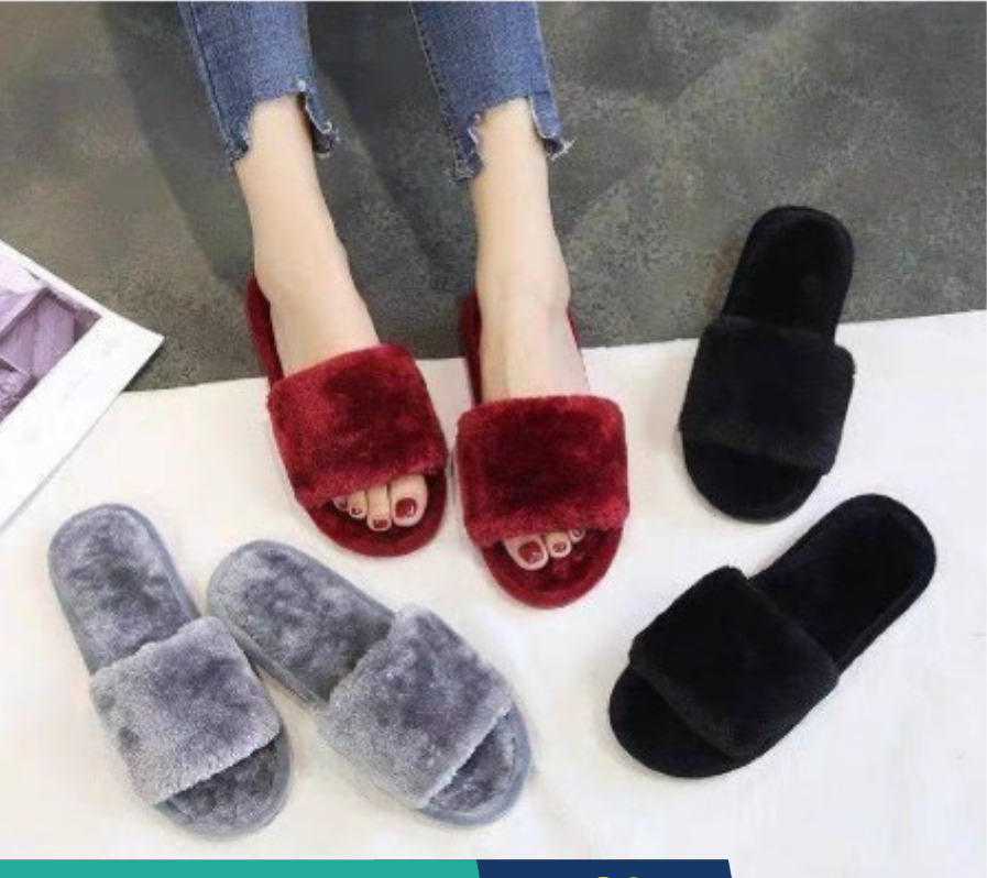 korean style slippers Plush Non-slip Indoor Slipper House Slippers bedroom slippers tsinelas sides
