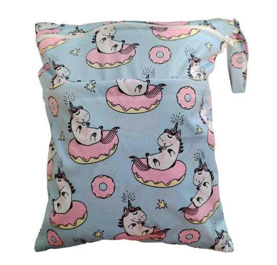 30x37cm Cloth Diaper Wet Dry Bags Double Zipper Mixed Color Printed Portable Waterproof Dag Storage Bag Swimwear Bag C30