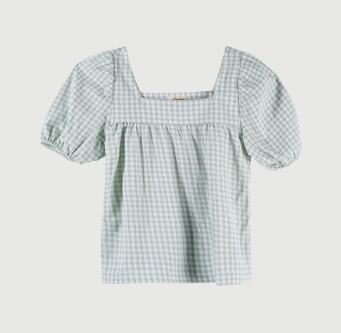 Petrol Ladies' Modified Woven Boxy Fitting Blouse Rayon Fabric Trendy Fashion 120430 Green