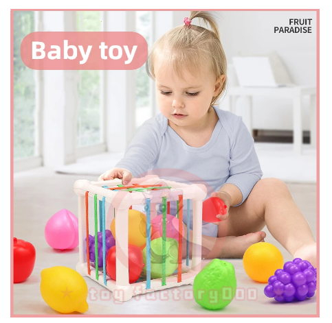 Early Educational Baby Toys Sensory Balls Toy Rainbow Rope Cube Shape Sorter Blocks Sorting for Kid