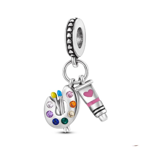 Genuine 925 Silver Little Boy Fox Rose Pyramid Mummy Charms Fit Original Charm Bracelets Diy Moon Cat Schnauzer Pendant For Jewelry S44