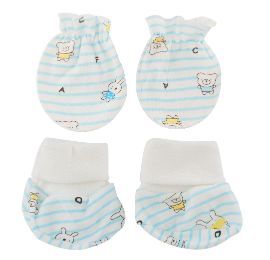 Newborn and Infant Gloves and Socks Sets for Baby Boy and Baby Girl SM4