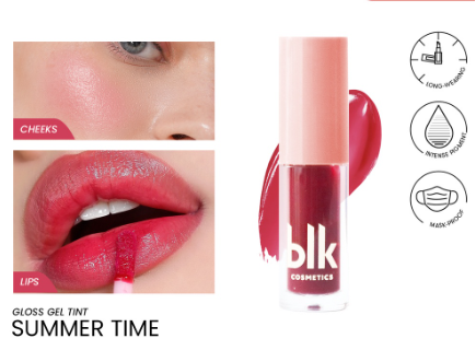 blk cosmetics fresh gloss gel tint summer time