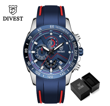 DIVEST Original Men's Watches Business Fashion Brand Casual Sport Quartz Men Lumninous Watch Waterproof Date Clock 9023 M2