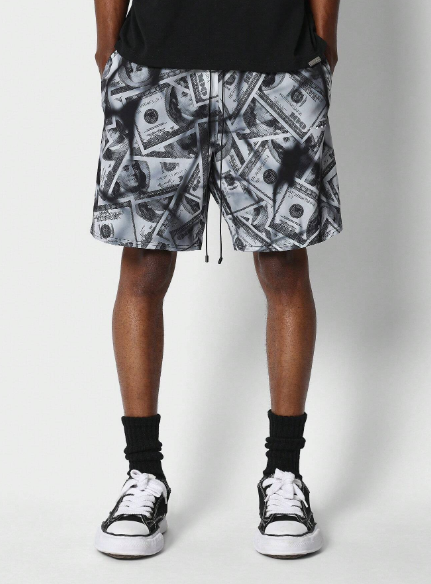 SUMWON Nylon Short With Dollar Graphic