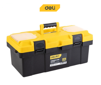 Deli 19Inch Plastic Tool Box Organizer For Tools Double Layers Tool Box With Lock EDL-TC290