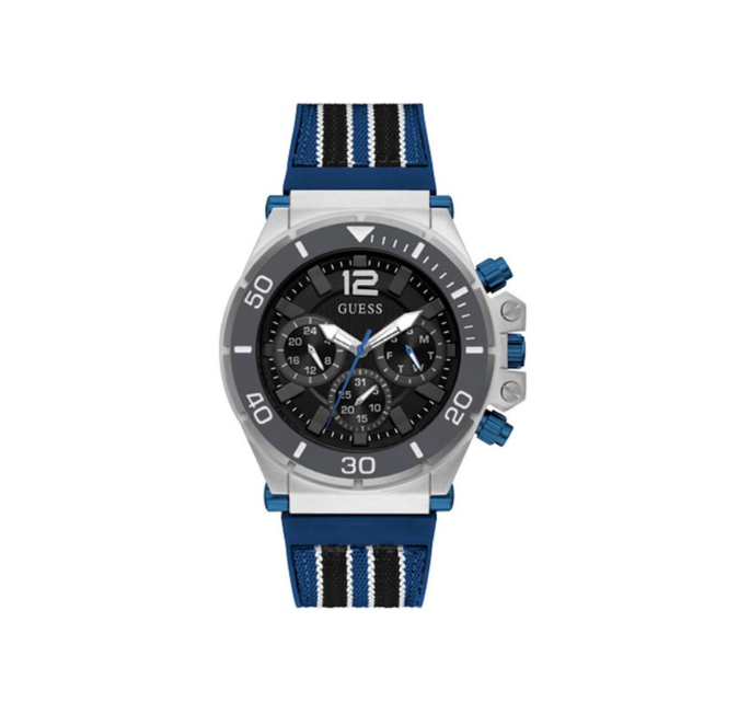 Guess Guess Blue Fabric Analog Quartz Watch For Men GW0415G2