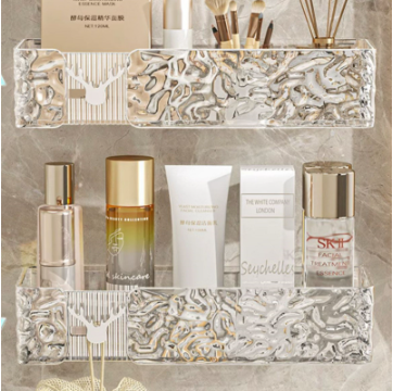 Bathroom Storage Rack Rectangular Non Perforated Luxury Toilet Restroom Transparent Dailymall