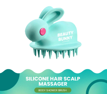 Health Fusion Beauty Bunny Silicone Hair Comb Shampoo Scalp Massager Tool | Body & Bath Shower Brush