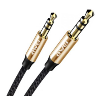 Awei AUX-001 2 Pin 3.5mm Audio Cable 1000mm Jack Cable Connector Cord